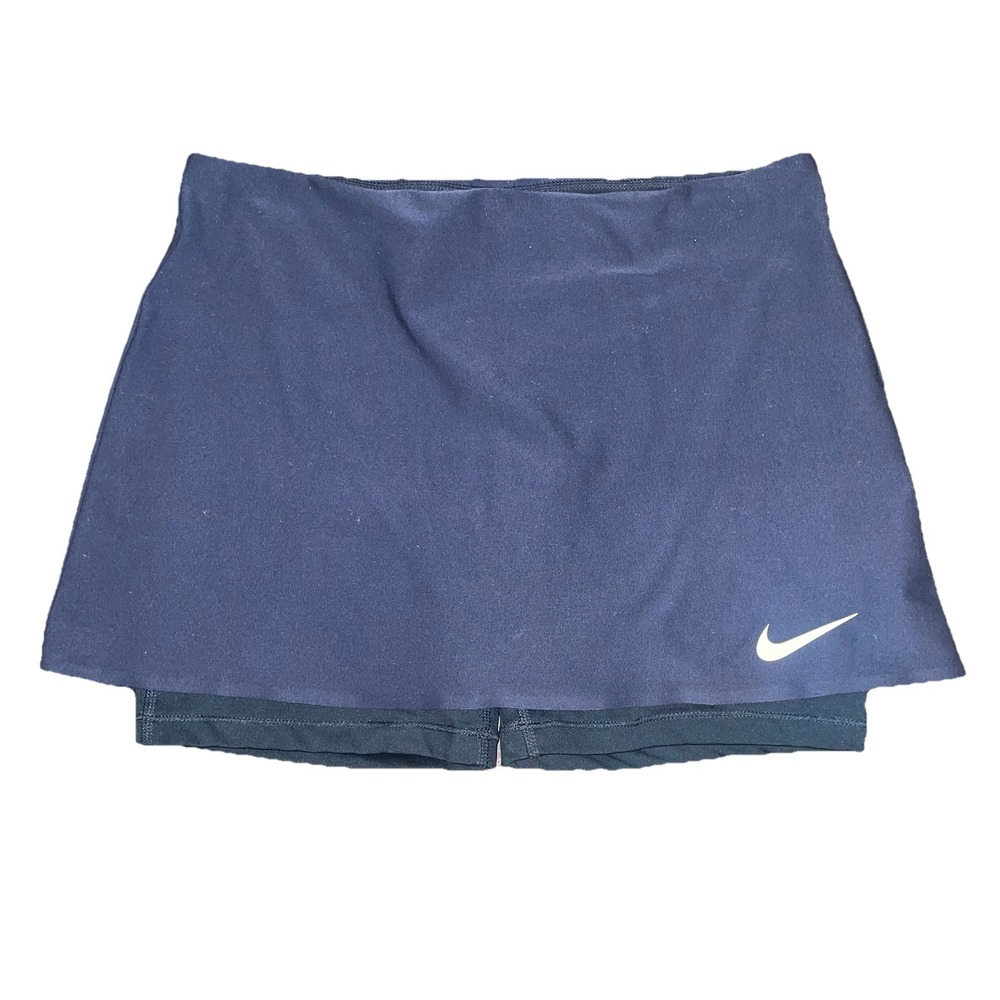 Nike Dri-Fit Women's Tennis Mini Skirt Skort Black Built-In Shorts Size Large